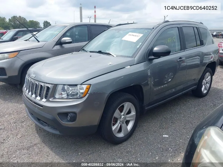 2012 Jeep Compass Latitude VIN: 1C4NJCEB9CD640252 Lot: 40286832