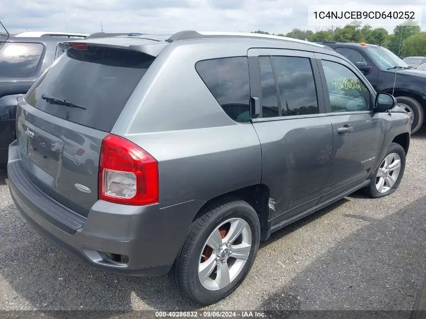 2012 Jeep Compass Latitude VIN: 1C4NJCEB9CD640252 Lot: 40286832