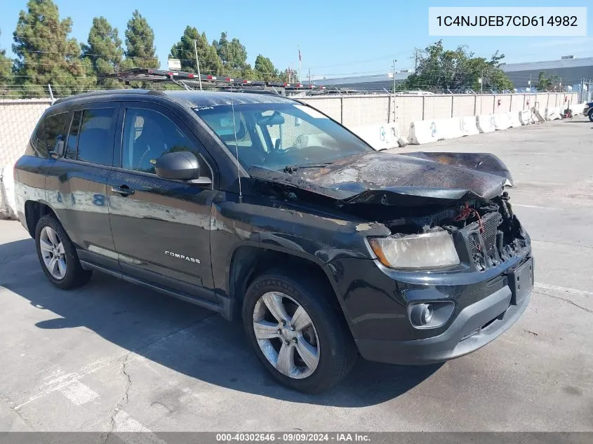 2012 Jeep Compass Latitude VIN: 1C4NJDEB7CD614982 Lot: 40302646