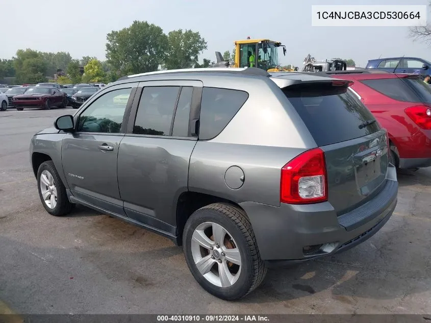 2012 Jeep Compass Sport VIN: 1C4NJCBA3CD530664 Lot: 40310910