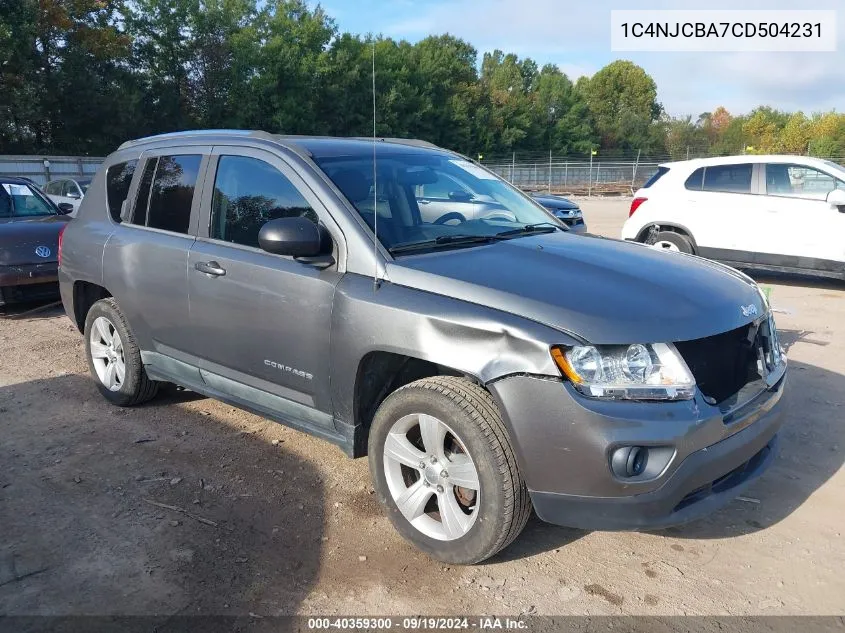 2012 Jeep Compass Sport VIN: 1C4NJCBA7CD504231 Lot: 40359300