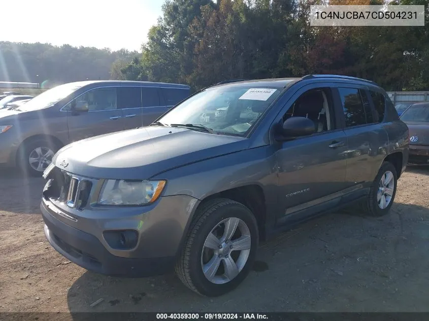 2012 Jeep Compass Sport VIN: 1C4NJCBA7CD504231 Lot: 40359300