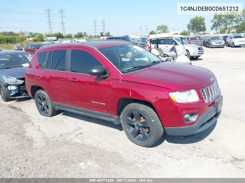 1C4NJDEB0CD651212 2012 Jeep Compass Latitude