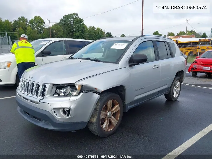 1C4NJCBA3CD550574 2012 Jeep Compass Sport