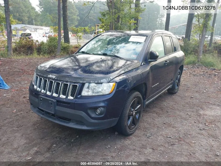 2012 Jeep Compass Sport VIN: 1C4NJDBB1CD675278 Lot: 40384057