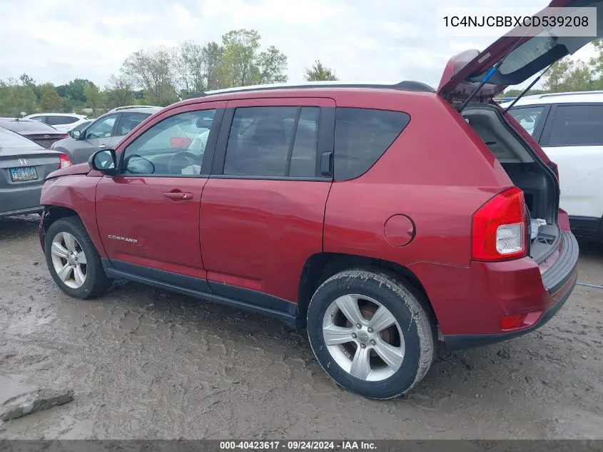 2012 Jeep Compass Sport VIN: 1C4NJCBBXCD539208 Lot: 40423617