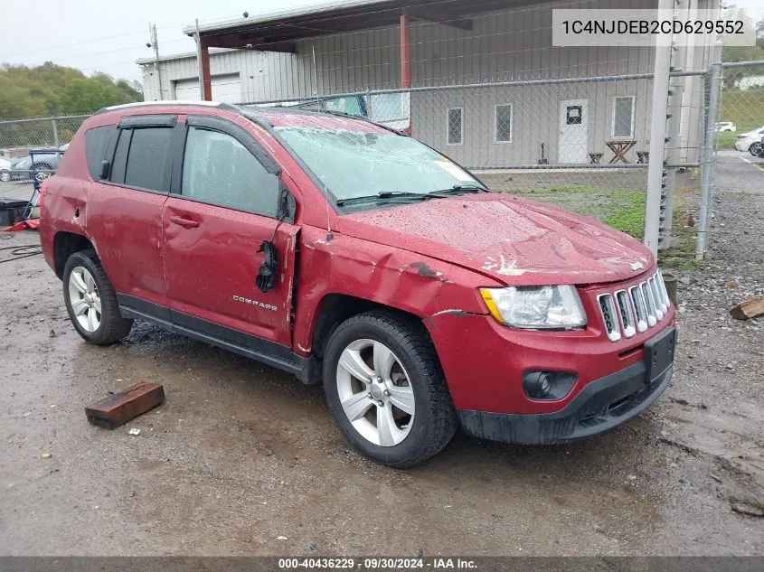 2012 Jeep Compass Latitude VIN: 1C4NJDEB2CD629552 Lot: 40436229