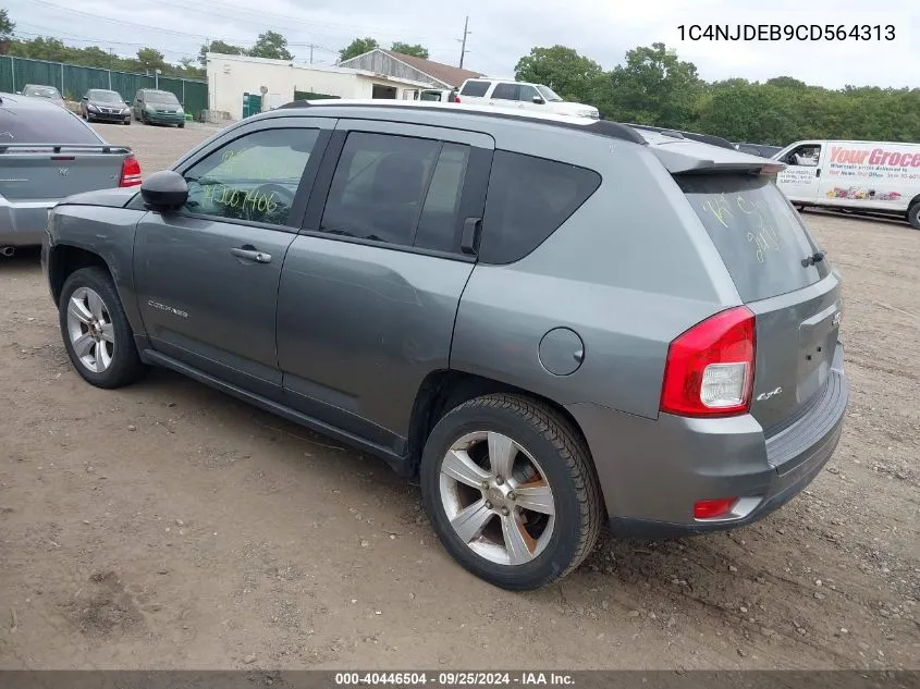 2012 Jeep Compass Latitude VIN: 1C4NJDEB9CD564313 Lot: 40446504