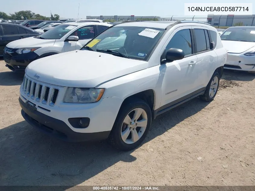 2012 Jeep Compass Latitude VIN: 1C4NJCEA8CD587714 Lot: 40535742