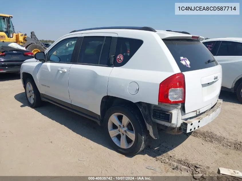 2012 Jeep Compass Latitude VIN: 1C4NJCEA8CD587714 Lot: 40535742