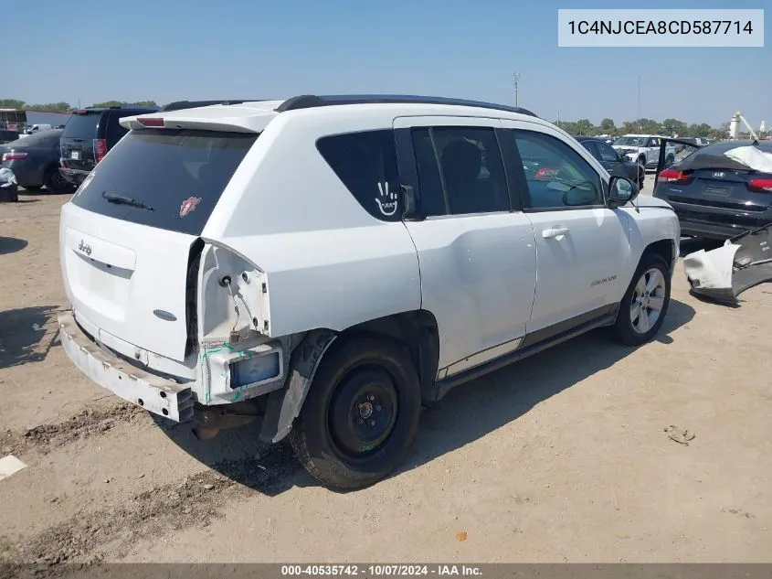 2012 Jeep Compass Latitude VIN: 1C4NJCEA8CD587714 Lot: 40535742