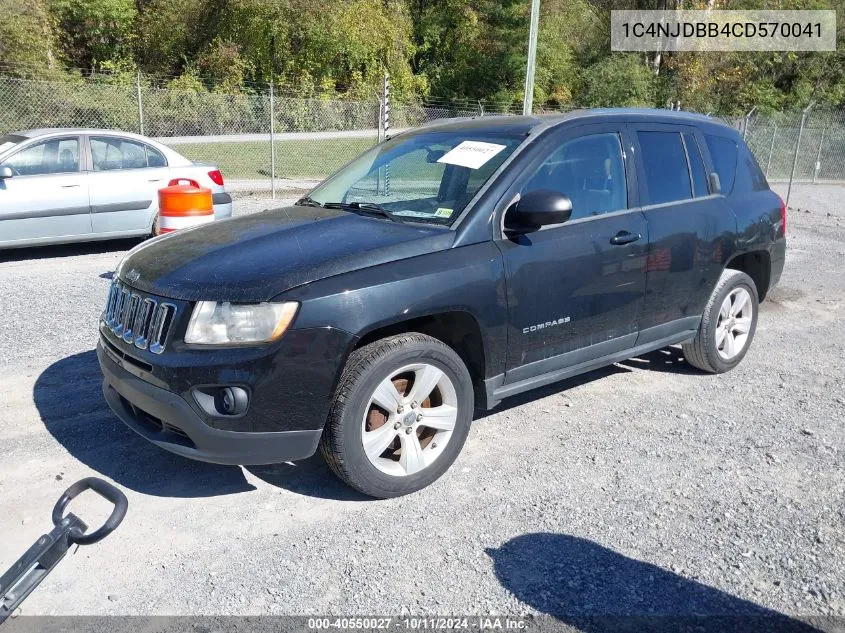 2012 Jeep Compass Sport VIN: 1C4NJDBB4CD570041 Lot: 40550027