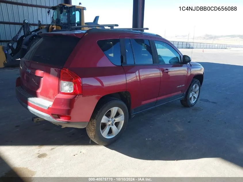 2012 Jeep Compass Sport VIN: 1C4NJDBB0CD656088 Lot: 40575770