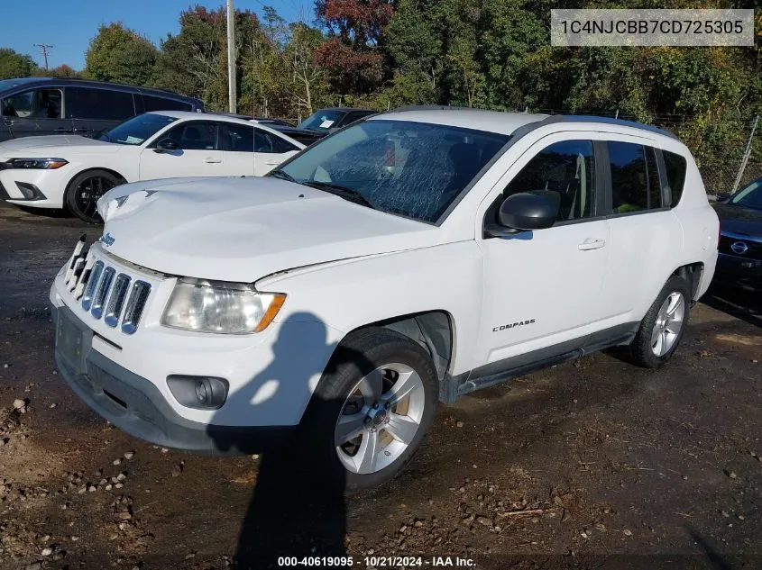 2012 Jeep Compass Sport VIN: 1C4NJCBB7CD725305 Lot: 40619095