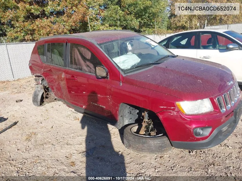 1C4NJCBA0CD652074 2012 Jeep Compass Sport