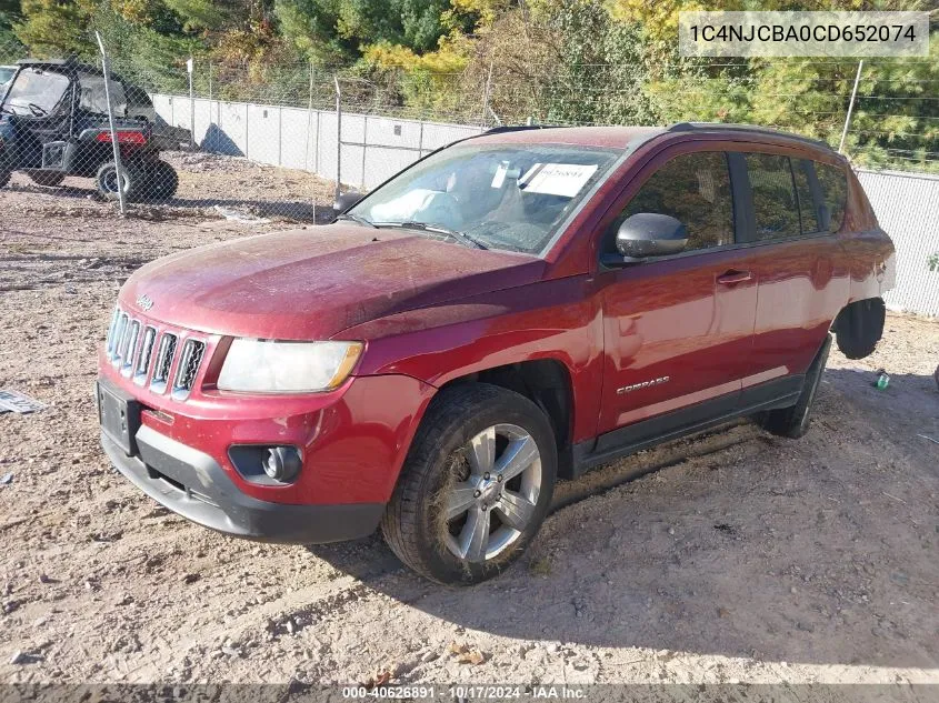 1C4NJCBA0CD652074 2012 Jeep Compass Sport