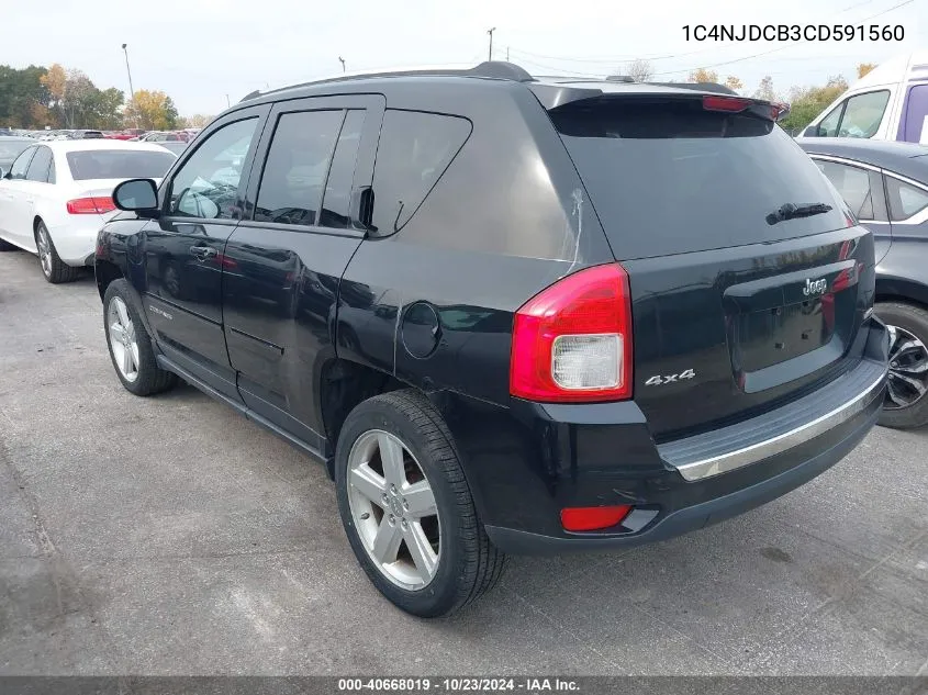 2012 Jeep Compass Limited VIN: 1C4NJDCB3CD591560 Lot: 40668019