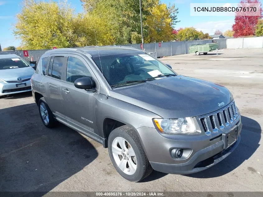 2012 Jeep Compass Sport VIN: 1C4NJDBB8CD676170 Lot: 40695376