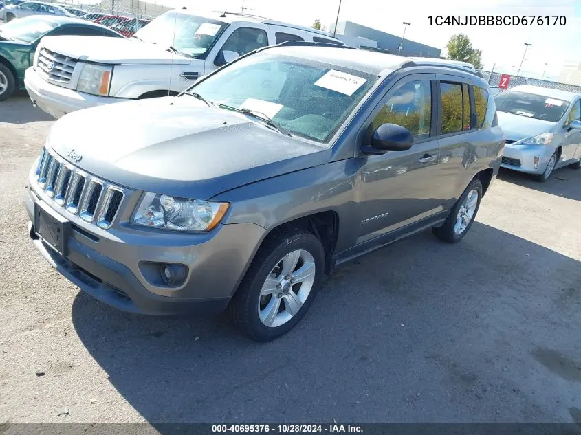 2012 Jeep Compass Sport VIN: 1C4NJDBB8CD676170 Lot: 40695376