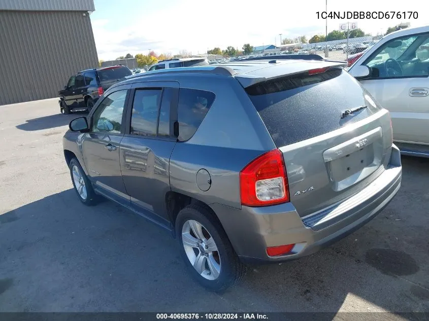 2012 Jeep Compass Sport VIN: 1C4NJDBB8CD676170 Lot: 40695376