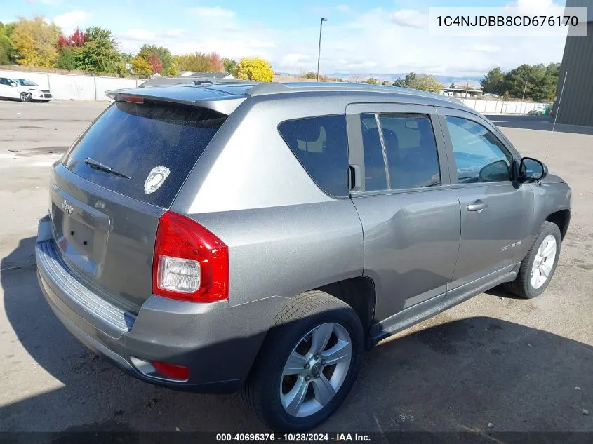 2012 Jeep Compass Sport VIN: 1C4NJDBB8CD676170 Lot: 40695376