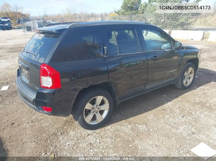 2012 Jeep Compass Sport VIN: 1C4NJDBB5CD514173 Lot: 40703507