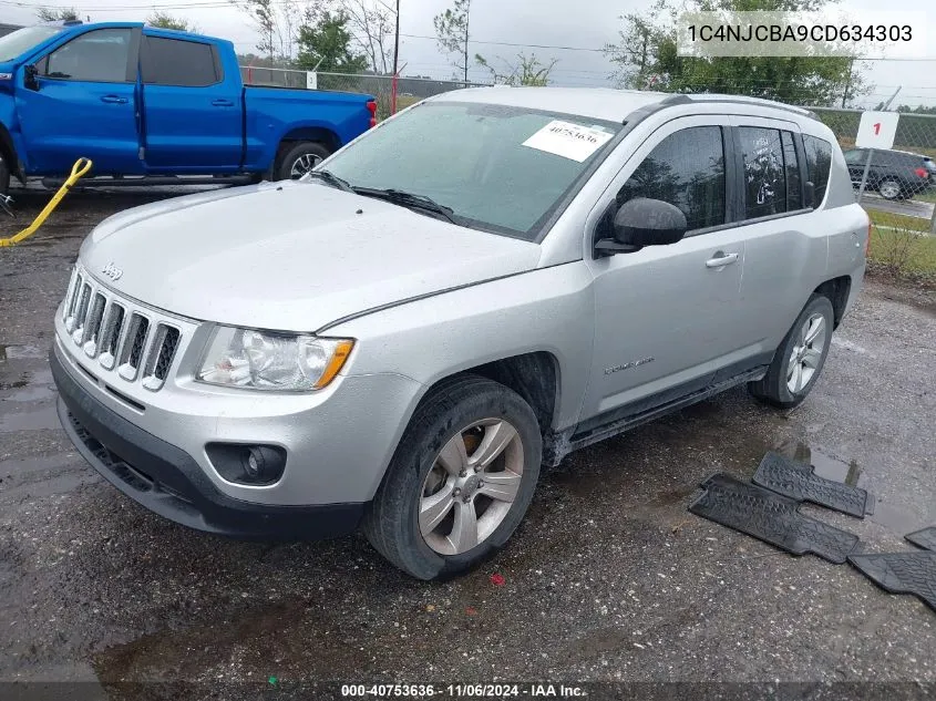 2012 Jeep Compass Sport VIN: 1C4NJCBA9CD634303 Lot: 40753636