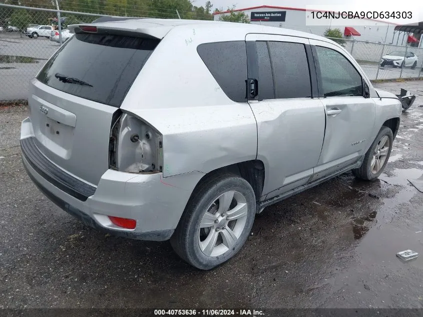 2012 Jeep Compass Sport VIN: 1C4NJCBA9CD634303 Lot: 40753636