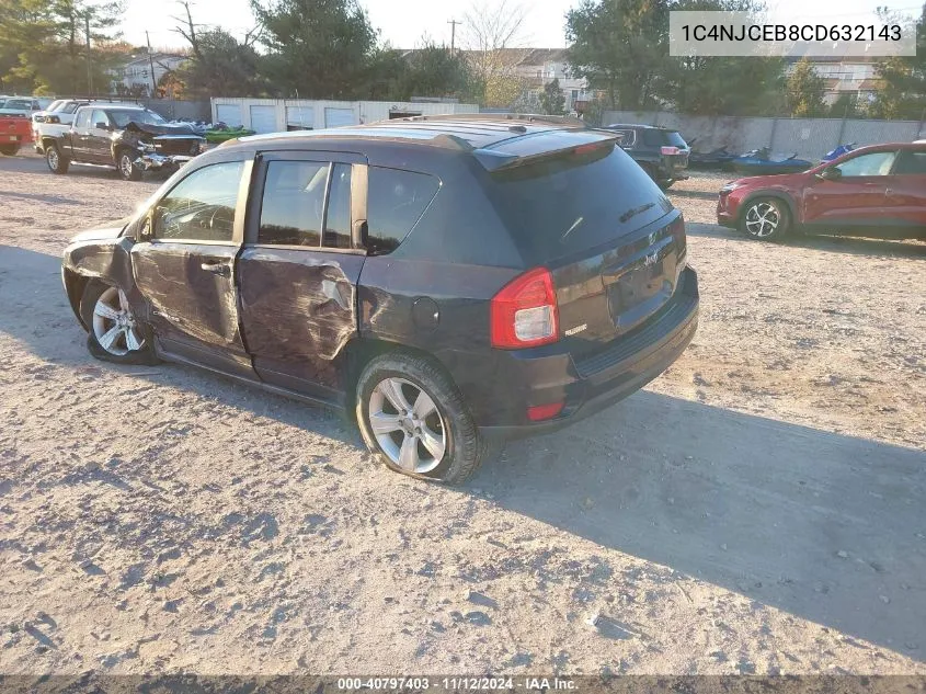 2012 Jeep Compass Latitude VIN: 1C4NJCEB8CD632143 Lot: 40797403