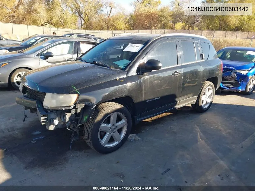 2012 Jeep Compass Limited VIN: 1C4NJDCB4CD603442 Lot: 40821164