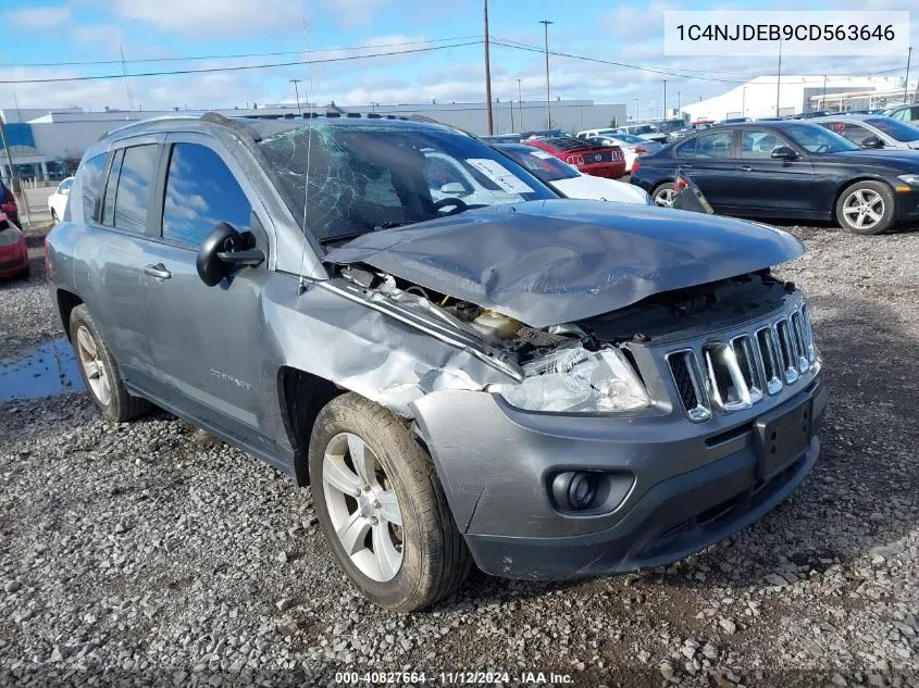 2012 Jeep Compass Latitude VIN: 1C4NJDEB9CD563646 Lot: 40827664