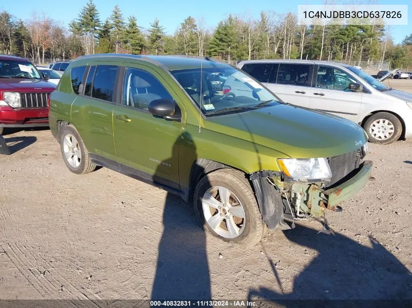 2012 Jeep Compass Sport VIN: 1C4NJDBB3CD637826 Lot: 40832831