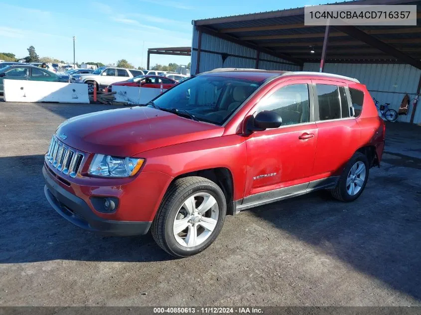 2012 Jeep Compass Sport VIN: 1C4NJCBA4CD716357 Lot: 40850613