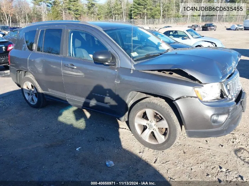 2012 Jeep Compass Sport VIN: 1C4NJDBB6CD635455 Lot: 40858971