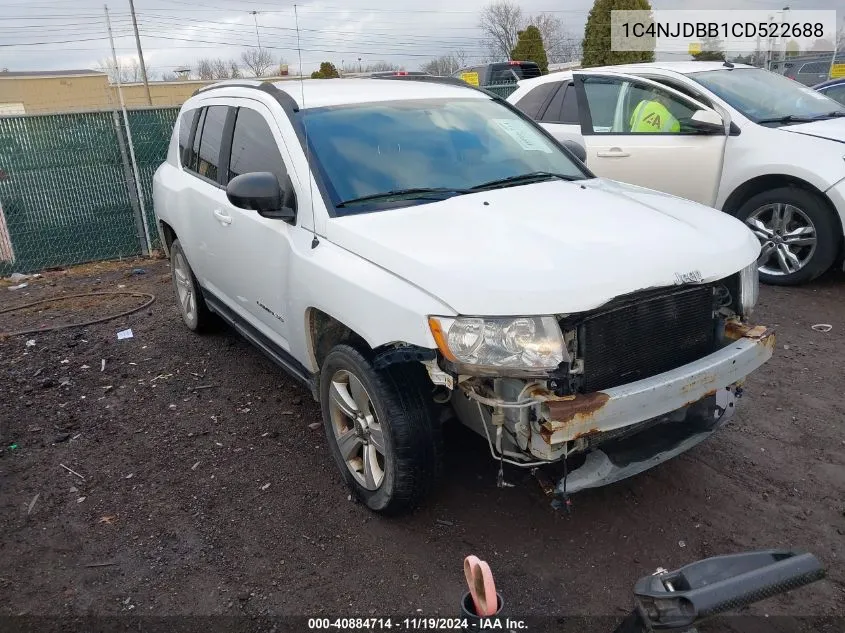 2012 Jeep Compass Sport VIN: 1C4NJDBB1CD522688 Lot: 40884714