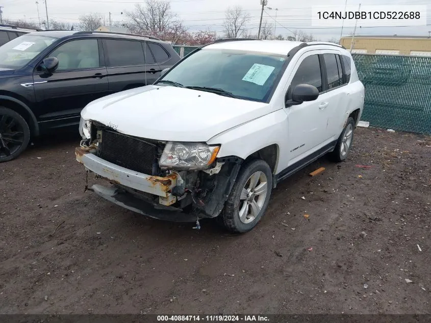 2012 Jeep Compass Sport VIN: 1C4NJDBB1CD522688 Lot: 40884714