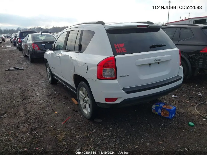 2012 Jeep Compass Sport VIN: 1C4NJDBB1CD522688 Lot: 40884714