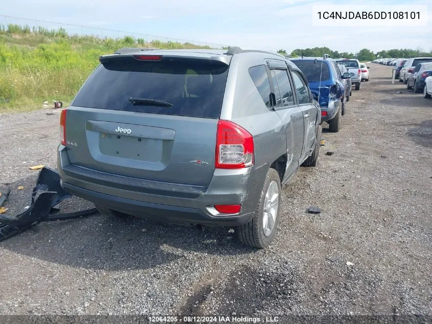 2013 Jeep Compass VIN: 1C4NJDAB6DD108101 Lot: 12064205