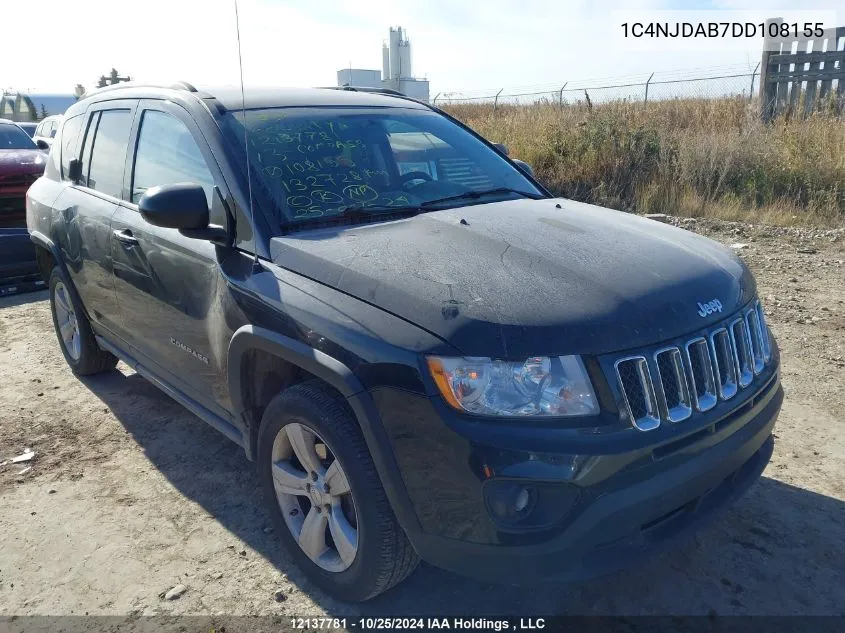 2013 Jeep Compass VIN: 1C4NJDAB7DD108155 Lot: 12137781