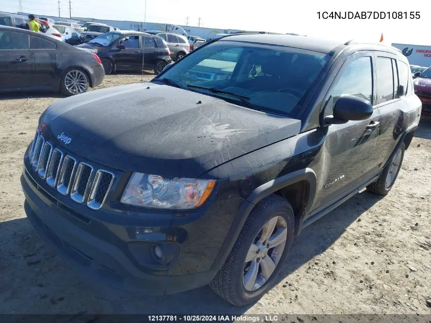 2013 Jeep Compass VIN: 1C4NJDAB7DD108155 Lot: 12137781