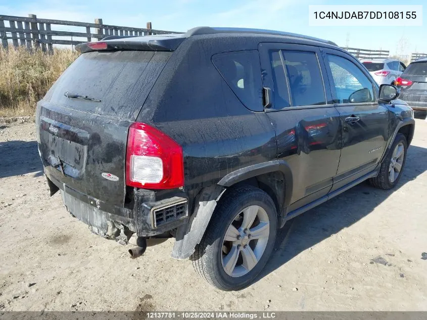 2013 Jeep Compass VIN: 1C4NJDAB7DD108155 Lot: 12137781