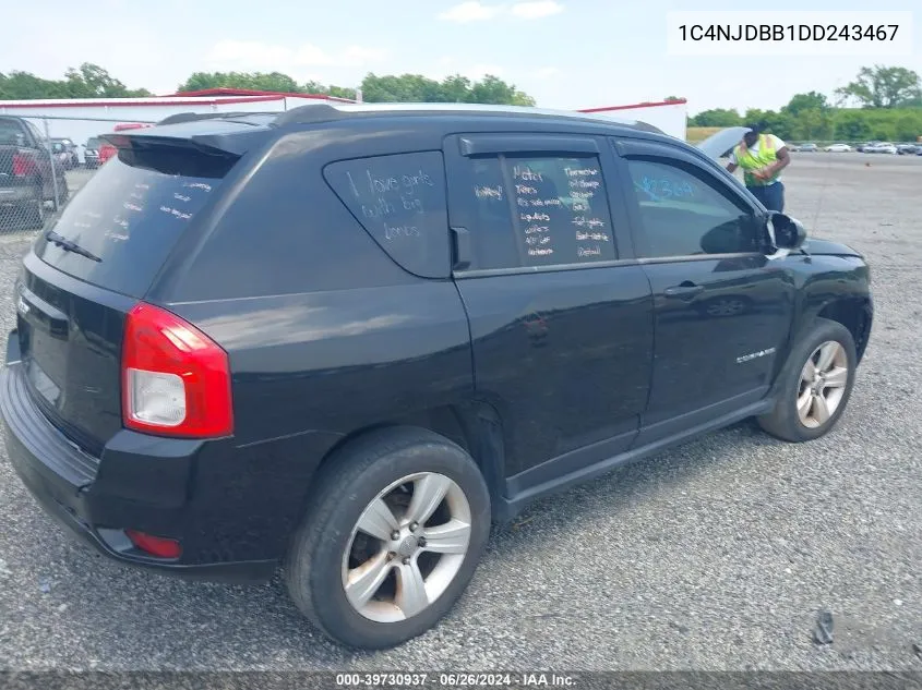 2013 Jeep Compass Sport VIN: 1C4NJDBB1DD243467 Lot: 39730937