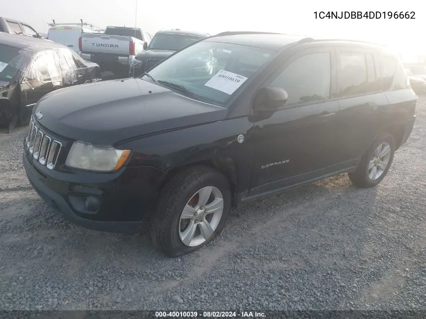 2013 Jeep Compass Sport VIN: 1C4NJDBB4DD196662 Lot: 40010039