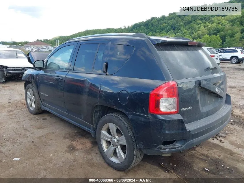 2013 Jeep Compass Latitude VIN: 1C4NJDEB9DD189735 Lot: 40068366