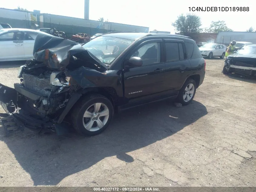 2013 Jeep Compass Latitude VIN: 1C4NJDEB1DD189888 Lot: 40327172