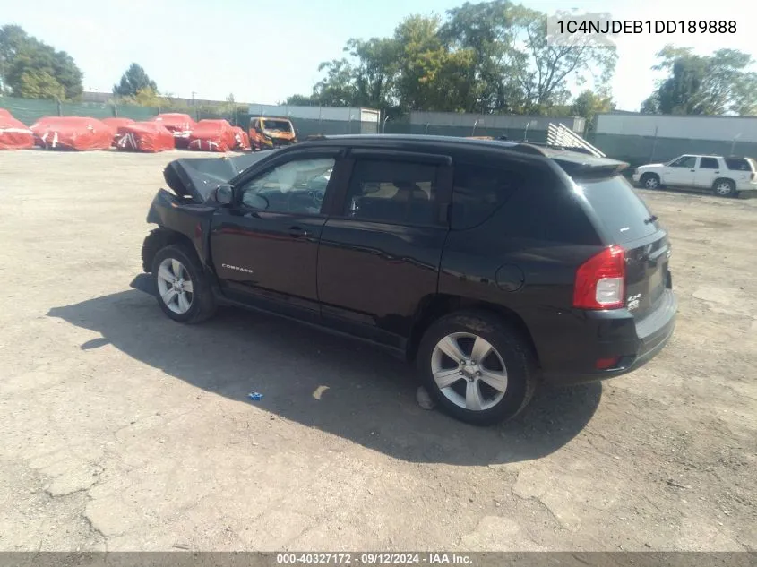 2013 Jeep Compass Latitude VIN: 1C4NJDEB1DD189888 Lot: 40327172