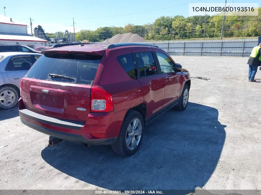 2013 Jeep Compass Latitude VIN: 1C4NJDEB6DD193516 Lot: 40393801