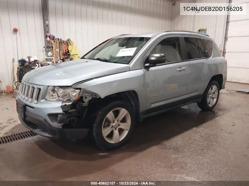 2013 Jeep Compass Latitude VIN: 1C4NJDEB2DD156205 Lot: 40652107