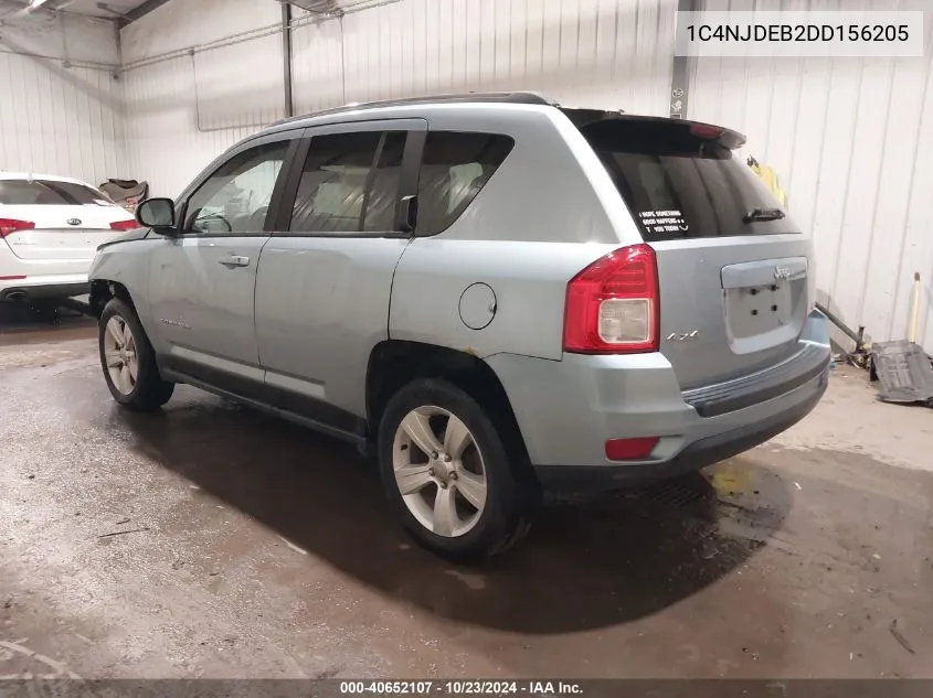 2013 Jeep Compass Latitude VIN: 1C4NJDEB2DD156205 Lot: 40652107