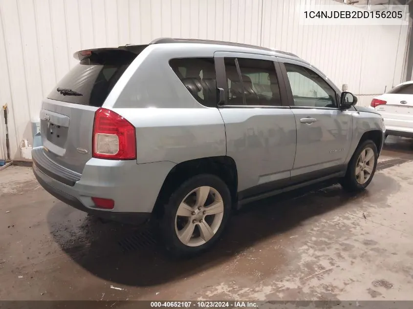 2013 Jeep Compass Latitude VIN: 1C4NJDEB2DD156205 Lot: 40652107